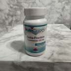AI-generated lifestyle image of NutriCology Delta-Fraction Tocotrienols 125 mg, 90 Softgels bottle on a light marble surface