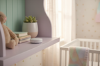 Airthings Wave Mini Air Quality Monitor in baby nursery – mold risk and humidity monitor for family home – More4less Outlet