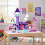 Magic Mixies Mixlings Magic Castle playset assembled on a child's play table in a bright kids room showing all interior rooms and Magique figure – More4less Outlet