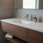 American Standard Serin chrome faucet bathroom hardware design vignette lifestyle image