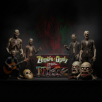 Zombie-opoly Board Game on collector shelf with zombie figurines and horror collectibles - More4less Outlet
