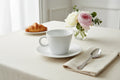 Bernardaud Organza teacup on elegant breakfast table setting lifestyle