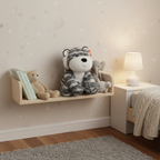 Russ Jazwares 14 inch Zebra Plush on child bedroom shelf with soft neutral decor and plush toys - More4less Outlet
