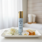JAFRA Royal Revitalize Extra Hydration Serum on vanity tray with white flowers and honeycomb – More4less Outlet