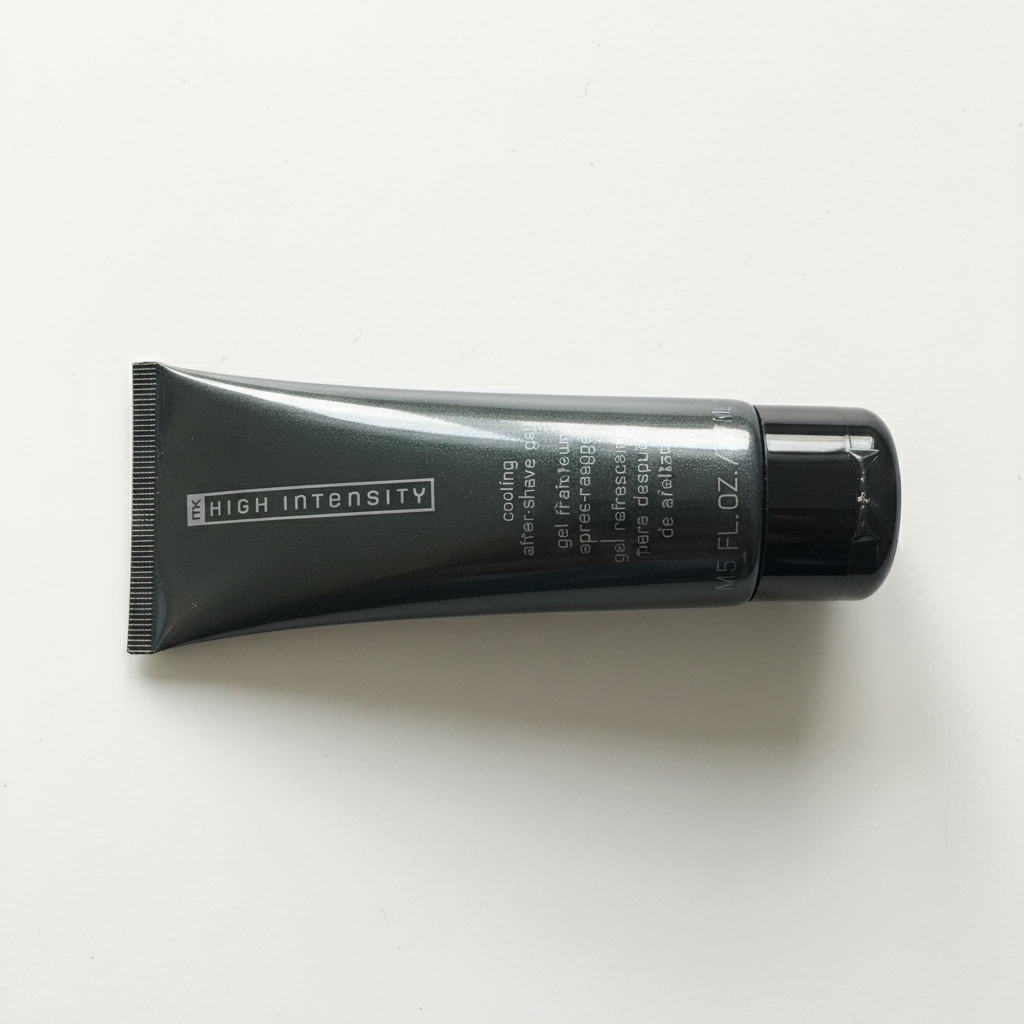 Mary Kay MK High Intensity Cooling After-Shave Gel 2.5 fl oz tube on a light surface