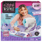 Box of Cool Maker Stitch 'N Style Fashion Studio with a girl using a sewing machine.