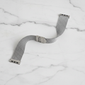 LAUT Steel Loop silver stainless steel mesh watch strap studio product shot on marble