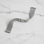 LAUT Steel Loop silver stainless steel mesh watch strap studio product shot on marble