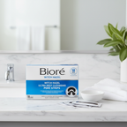 Bioré Witch Hazel Pore Strips on marble bathroom counter lifestyle photo