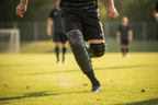 G-Form Pro-S Blade Shin Guards worn by soccer player on grass field during match