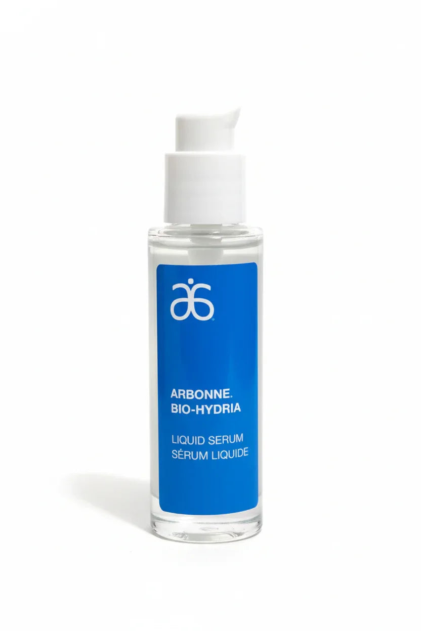 Arbonne Bio-Hydria Liquid Serum studio white background product shot