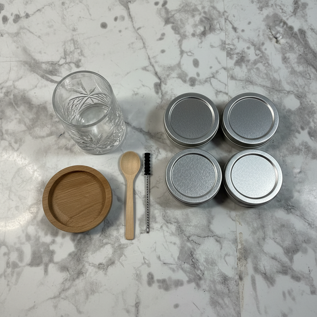 Godinger Dublin crystal smoker accessories shown in a neutral overhead arrangement