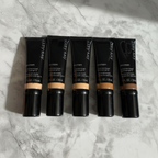 Mary Kay CC Cream five shades flat lay on white marble – lifestyle photo, More4less Outlet