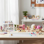 MGA Miniverse Make It Mini Food displayed on craft workstation