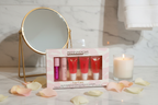Manna Kadar 5pc lip care set white marble bathroom vanity luxury beauty display — More4less Outlet
