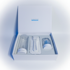 Rodan and Fields REDEFINE AMP MD System white derma-roller and serum jar on white gradient background with blue accent lighting – More4less Outlet
