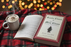 The Autobiography of Santa Claus by Jeff Guinn hardcover in cozy holiday reading setup with hot cocoa and Christmas lights – More4less Outlet