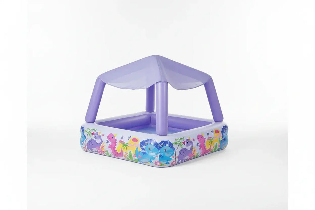 Intex Sun Shade Pool with Removable Canopy 62-inch inflatable toddler kiddie pool product view - More4less Outlet