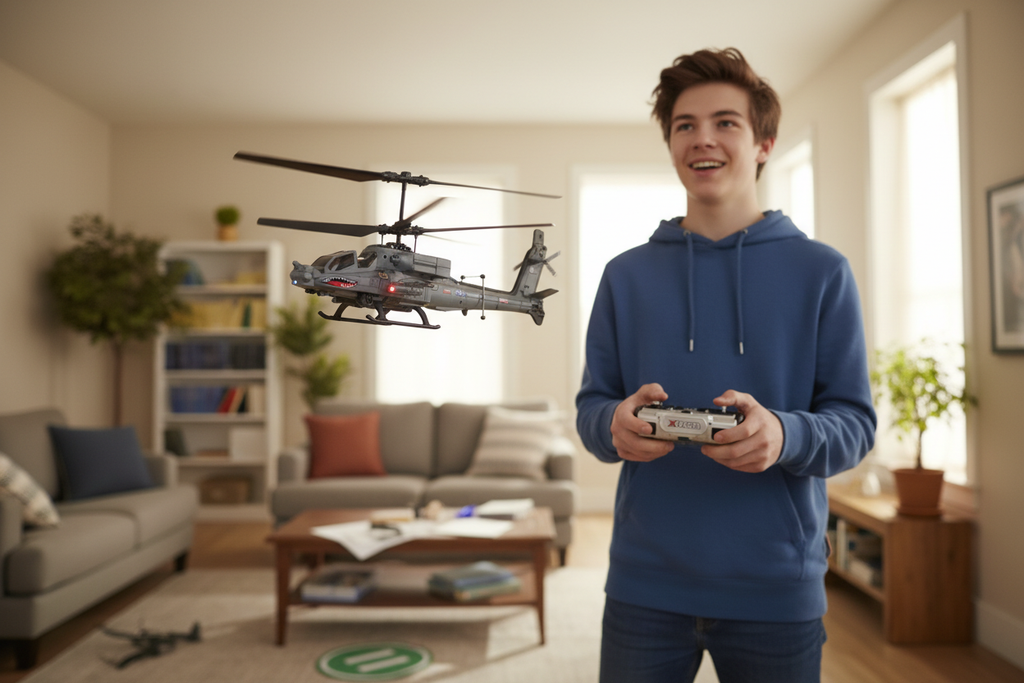 Xtreem Micro Attack Indoor RC Helicopter military style toy — new in box — More4less Outlet Burlington KY