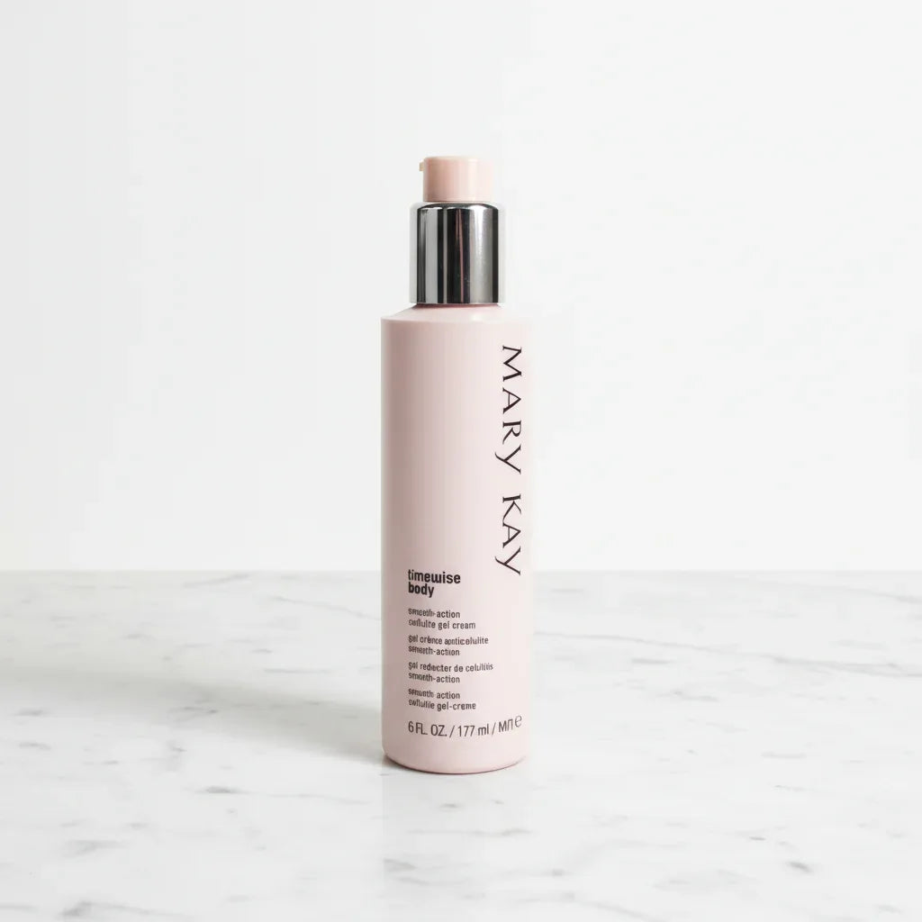 Daily skincare routine body cream pump bottle displayed with clean minimalist aesthetic on white marble surface