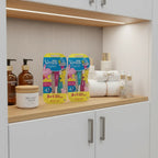 Gillette Venus Tropical 8ct Razor Bundle in organized Daily Care wall cabinet with spa toiletries