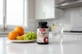 Jarrow Formulas B-Right B-Complex supplement bottle on kitchen counter with citrus fruits and water – More4less Outlet
