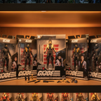 G.I. Joe Classified Series Akiko figure in original box displayed on a collector shelf among other G.I. Joe Classified Series figures — More4less Outlet