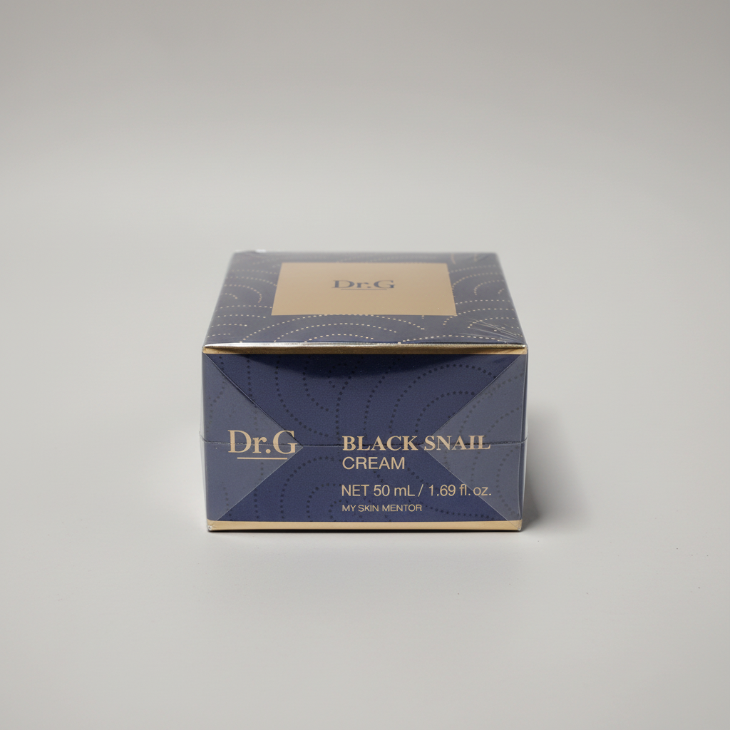 Dr.G Black Snail Cream 50 mL retail box on a neutral background