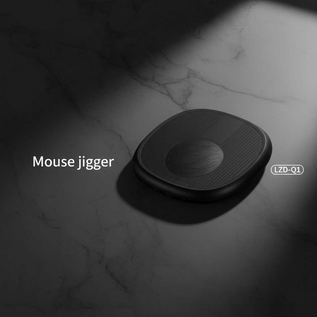 Mouse Jigger LZD-Q1 top-down product shot on professional desk surface