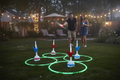 Brookstone Light Up Target Toss Game - New & Factory Sealed - Play after dark with LED lawn darts and glowing rings - More4less Outlet Verified