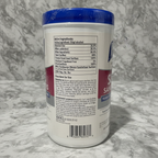Side-angle view of Purell Foodservice Surface Sanitizing Wipes canister showing active ingredients and directions panel