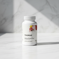 Thorne Methyl-Guard Plus white supplement bottle on clean marble surface soft natural light premium wellness product lifestyle