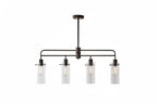 Better Homes and Gardens 4-light bronze island pendant clean white studio background