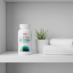 GNC Women's One Daily Multivitamin 50 Plus on wellness shelf with succulent and linen towel – More4less Outlet