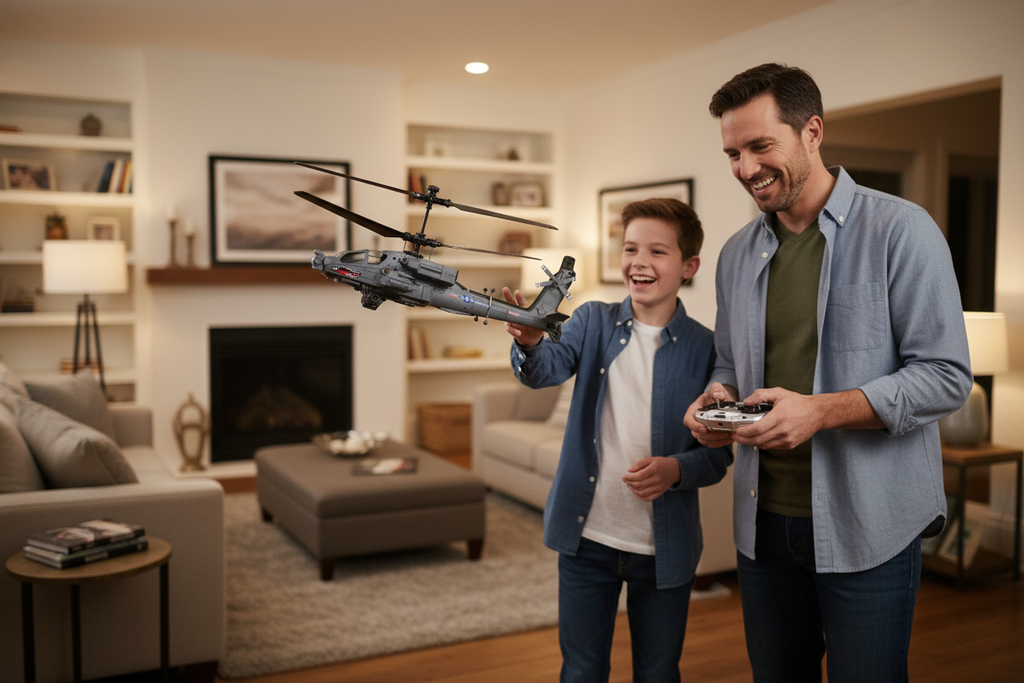 Xtreem Micro Attack Indoor RC Helicopter military style toy — new in box — More4less Outlet Burlington KY