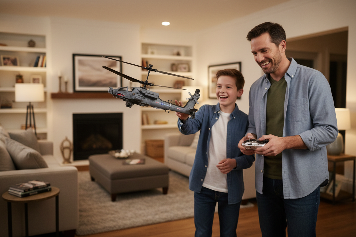 Xtreem Micro Attack Indoor RC Helicopter military style toy — new in box — More4less Outlet Burlington KY
