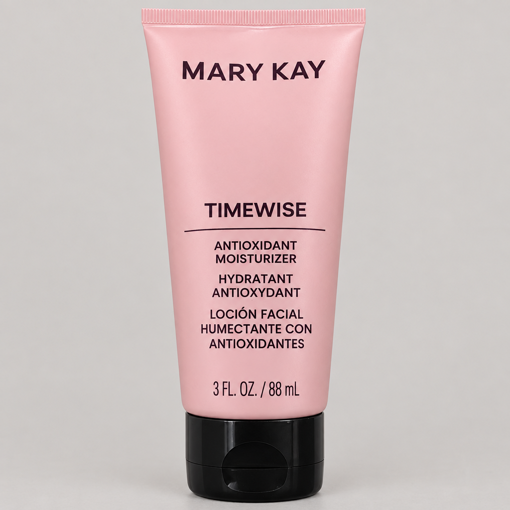 AI close front view of Mary Kay TimeWise Antioxidant Moisturizer pink tube