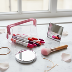 Mary Kay At Play lip crayons vibrant shades makeup bag compact mirror blush brush marble vanity bright airy on-the-go makeup essentials - More4less Outlet