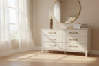 SOL by Jergens body bronzer on white bedroom dresser in sun-drenched morning scene
