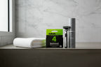 GilletteLabs 4-pack on bathroom shelf grooming setup lifestyle