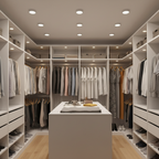 Good Earth LED puck lights in walk-in closet accent lighting