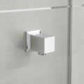 Clean bathroom wall aesthetic showcasing polished chrome Grohe shower hardware connection elbow