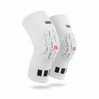 Close-up detail of G-Form Pro Knee Sleeves SmartFlex Stretch pad texture on white studio background