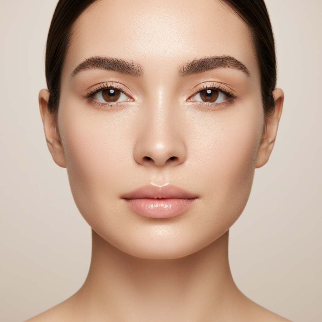 Close-up of visibly smooth, refined, pore-minimized skin after a skincare prep treatment