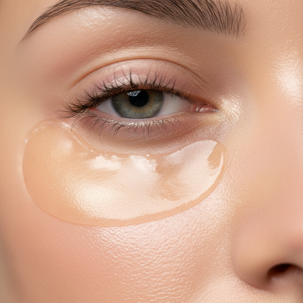 Smooth radiant glowing under-eye skin after hydrogel eye treatment pad — More4less Outlet