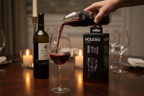 Houdini Wine Aerator by Rabbit pouring red wine into crystal glass by candlelight dinner party - More4less Outlet