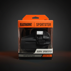 Blackhawk SERPA Sportster black holster dark charcoal editorial with orange accent lighting – More4less Outlet