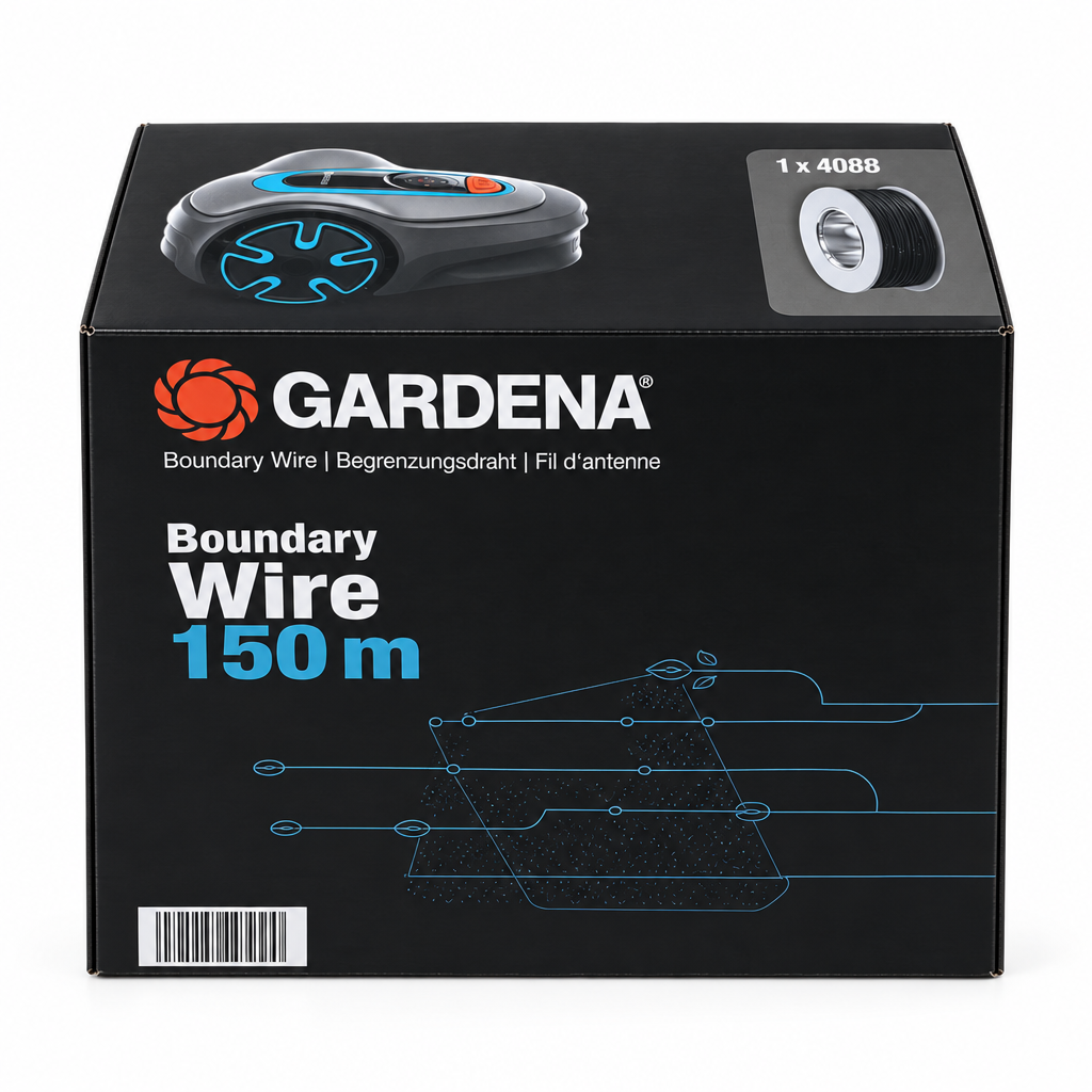 GARDENA Boundary Wire 150 m retail box on a white background