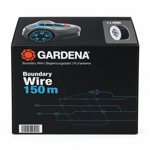 GARDENA Boundary Wire 150 m retail box on a white background