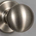 AI-generated close-up of the brushed satin nickel finish on the door knob
